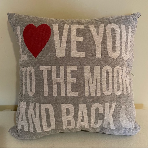 Valentine’s Day Throw Accent Pillow “Love You to the Moon and Back”